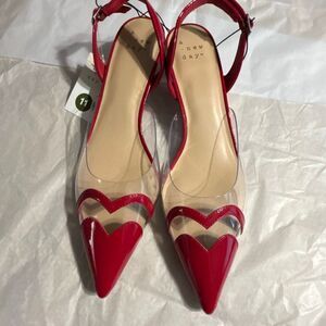 A New Day Women’s Red Heart Pointed Toe Heels – Size 11 (NWT) ❤️👠